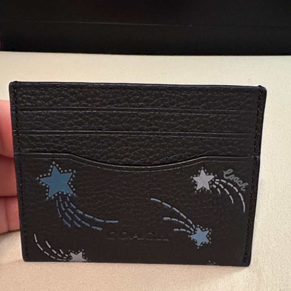 Coach ID Card Case Shooting Star Print